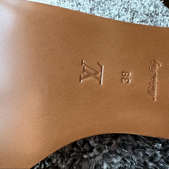 Louis Vuitton 38 Blue Escale Palma Flat Sandals - Picture 12 of 13